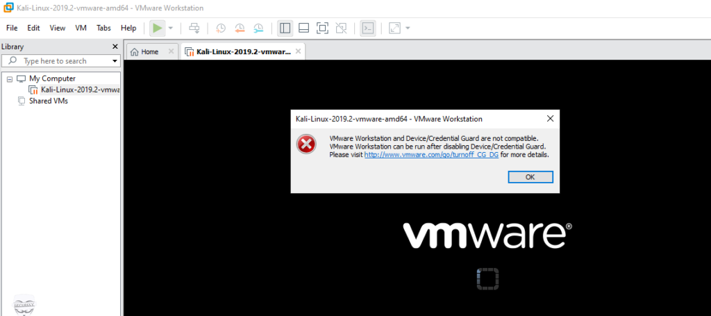 vmware Device/Credential Guard are not compatible